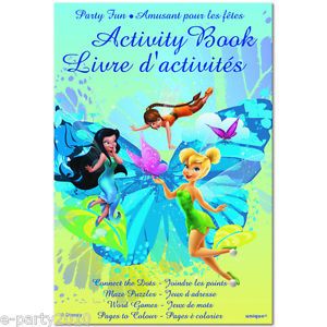 4 Disney Tinker Bell Fairies Princess Activity Books Birthday Party Supplies