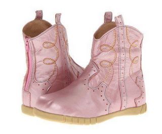 New Livie Luca Buck Shimmery Pink Cowboy Cowgirl Boots Toddler 5