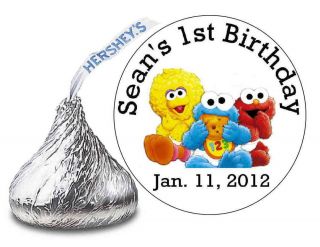 108 Baby Sesame Street Birthday Party Favors Hershey Kiss Labels
