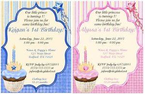 Princess Prince Cupcake Invitations Birthday Party Supplies