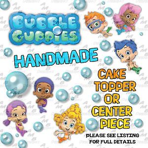Bubble Guppies Themed Cake Topper Center Piece Party Supplies