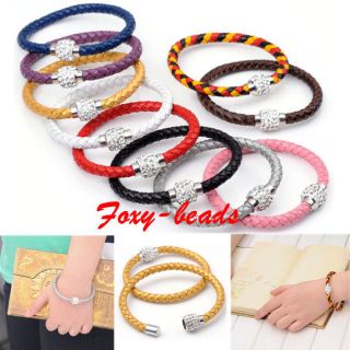 Silver Infinity Love Heart Cross Anchor Charms Leather Suede Multi Wrap Bracelet