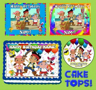 Jake and The Neverland Pirates for Birthday Cake Topper Edible Image Sheet Icing