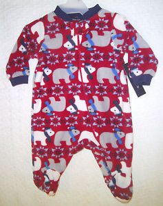 Doll Clothes Faded Glory Bear Print Velour Sleeper Infant Outfit Preemie Baby