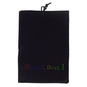 Black Soft Flannelette Bag Pouch Case Cover for PC Tablet eBook Reader 7" 7in
