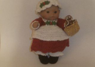 Hand Crochet 5" Berenguer Itty Bitty Baby Doll Clothes Christmas Set