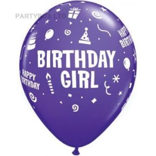 Birthday Girl Assorted Latex Balloons
