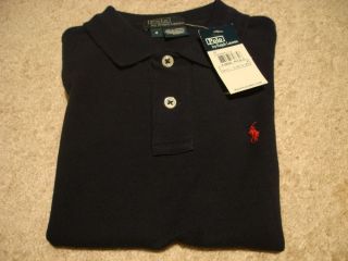 Boy's 4 4T Ralph Lauren Polo SS Short Sleeve Sport Shirt Navy Blue