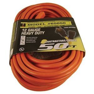 US Wire 65050 12 3 50 Foot SJTW Orange Heavy Duty Extension Cord