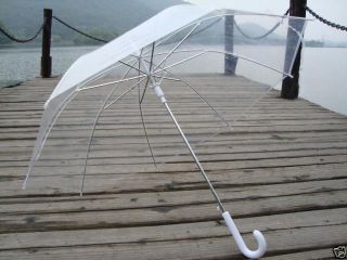 Hot Transparent Clear Automatic Rain Umbrella Parasol for Wedding Party Favor