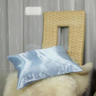 10x 18 x 18 inch Light Blue Satin Throw Pillow Case Cushion Cover Pillow Slip
