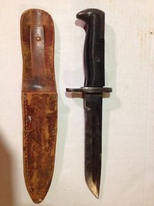 Rare WW2 KUTMASTER trench KNIFE fighting dagger Fixed Sheath WWII USA Sweeping
