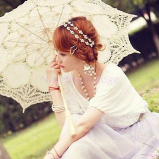 Sweet Lady Girl Crystal Flower Leaf Elastic Hair Band Headband Bridal Wedding