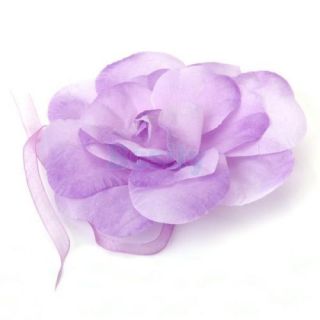 Purple Silk Artificial Flowers Curtain Tieback Holdback Hold Ribbon
