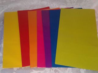 7 Multi Color Assortment Glossy Paper Party Favor Merchandise Bags