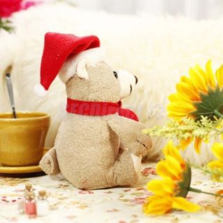 Party Gift Toy Plush Christmas Bear Doll Red Hat Scarf Baby Forest Animal Story