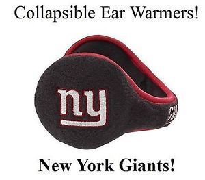 NFL New York Giants Black Fleece Ear Muffs Grips Warmers Adjustable Gift for Fan
