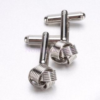 Mens Silver Tone Copper Cufflinks Cuff Links Suit Party Meeting Dress