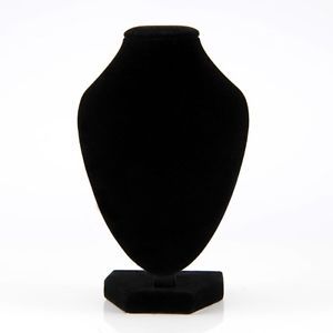Single Black Velvet Jewelry Display Bust Pendants Necklaces Neck Forms