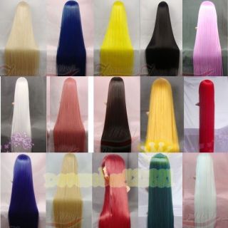 150cm Supler Long Straight Cosplay Party Fashion Wig  WIP Cap