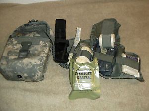 Military ACU IFAK Individual First Aid Kit w Quik Clot Cat Tourniquet