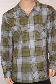 Pendleton Mens Sz XL Green Plaid L s Eco Wise 100 Wool Board Shirt Retail $150