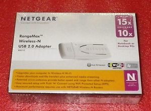 Netgear N300 USB Wireless N Adapter WN111 RangeMax Wireless Network Adapter BNIB