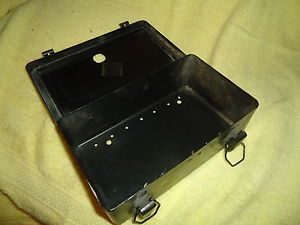 Police Harley Indian Square Tool Box Black First Aid Kit