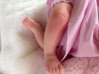 Baby Rose Beautiful Reborn Baby Girl Art Doll Hand Painted 3D Skin Full Legs