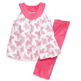 Calvin Klein Designer Baby Girl Clothes 2 Piece Set Pink 12 18 24 Month