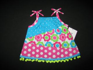 New "Crazy Pom Poms" Capri Girls Clothes 6M Spring Summer Boutique Baby Easter