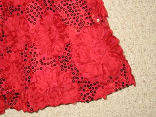 New "Red Soutache Sequin" Dress Girls Clothes 24M Christmas Winter Baby Holiday