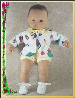 Doll Clothes Baby Fit American Girl 16" inch Shirt Diaper Bitty Boy Trucks