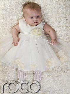 Baby Girls Ivory Cream Petals Dress Wedding Bridesmaid Flower Girl Cheap Dresses
