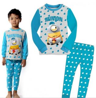 Baby Kids Boys Girls Suit Sleepwear "Minions Despicable Me" Pajama Set Gift 2pcs