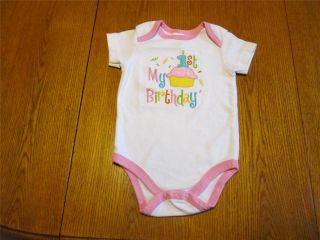 No Brand "My 1st Birthday" Onesie Infant Girl New Clothing Size 12 Months