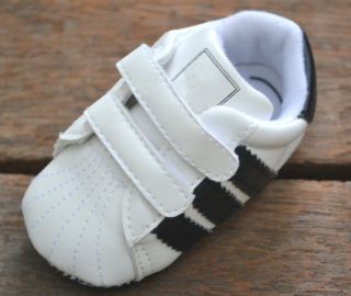 White Infant Toddler Baby Boy Crib Shoes 0 18 Months