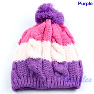New Cute Colors Baby Child Kid Girl Boy Stretchy Winter Warm Ball Hat Cap Beanie