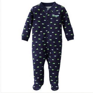 Carters Baby Boy Clothes Sleepwear Pajama Blue Green Turtle 3 6 9 Months