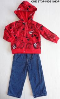 Elmo Toddler Boys 3T 4T Set Outfit Shirt Hoodie Pants Jacket Sesame Street