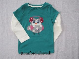 Baby Gap Northern Brights Graphic Top Dog Owl 2 3 4