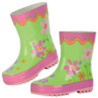 Stephen Joseph Kids Toddler Youth Girls Rain Boots Galoshes Wear Gear Cute New
