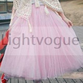 2013 Women Girl Princess Fairy Style 5 Layered Tulle Dress Bouffant Skirt 3010