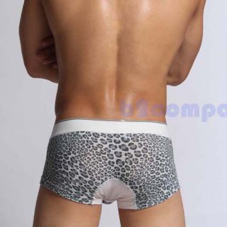 Fashion Cotton Super Sexy Men's Leopard Style Boxer Pants Underwear 2 Colors