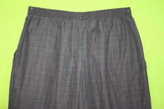 Briggs NY Sz 16P Petite Womens Gray Plaid Dress Pants Slacks 7H79