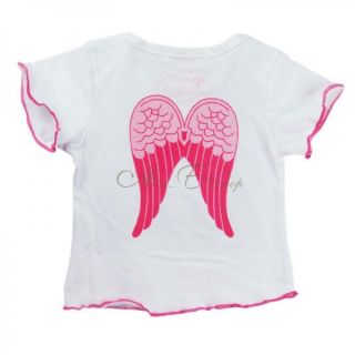 Baby Toddlers Girls Summer Outfit Angel Wings Top Ruffle Pants 2pc 9 24 Months
