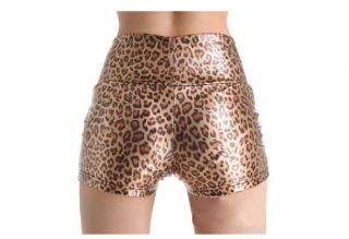 KDQ11 Women Hot Sale Sexy Fashion Elastic Faux Leather Shorts WF 4212