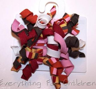 Girls Gymboree Fall for Monkeys Barrettes Curly Bow