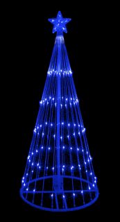 6' Blue LED Light Show Cone Christmas Tree Lighted Yard Art Decoration