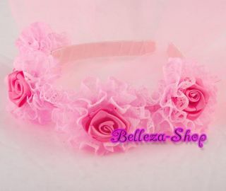 Pink Wedding Flower Girl Headdress Tiara